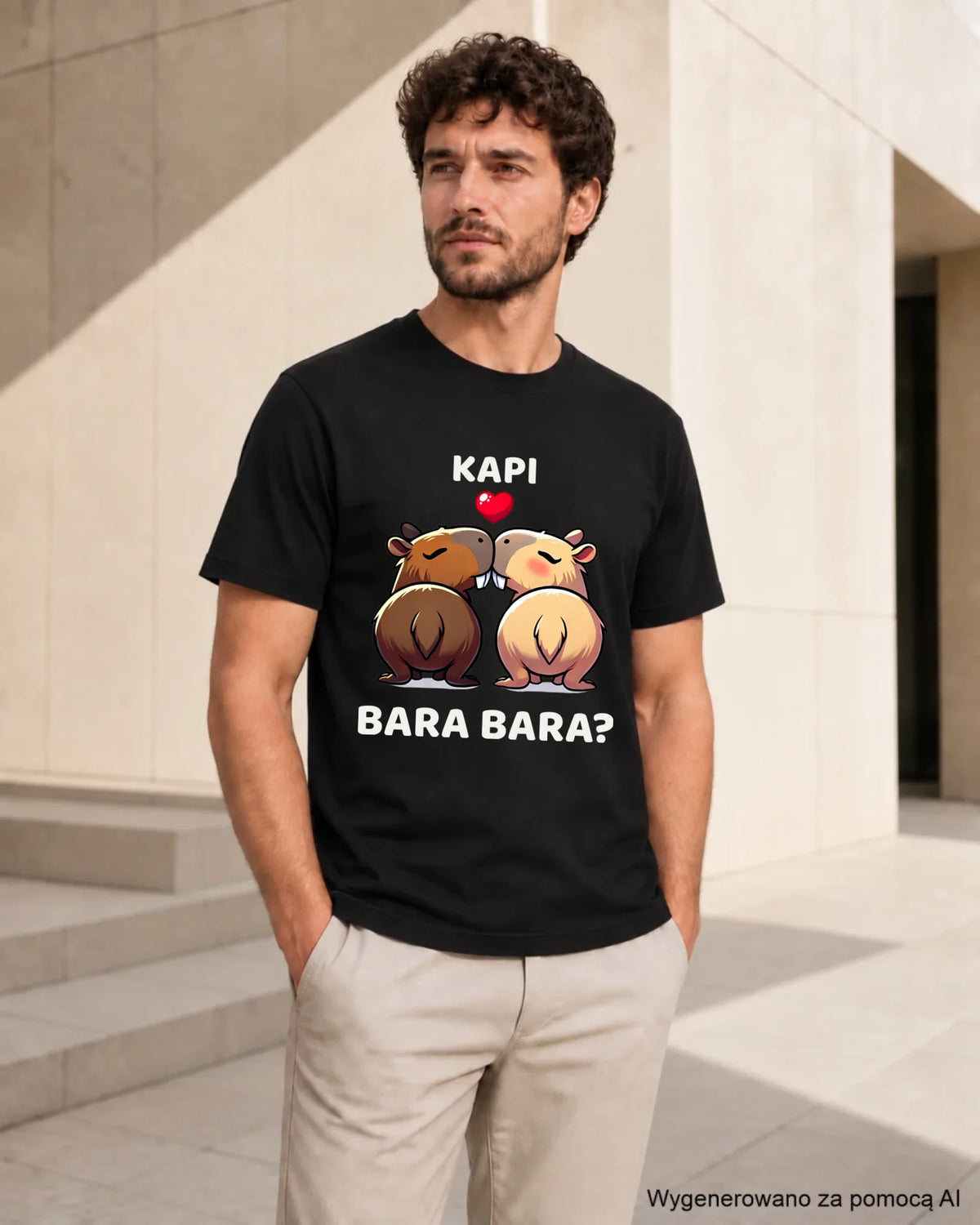 Koszulka męska - Kapibara bara bara W86