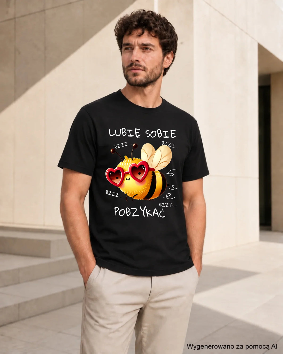 Koszulka męska - Lubię sobie pobzykać W51