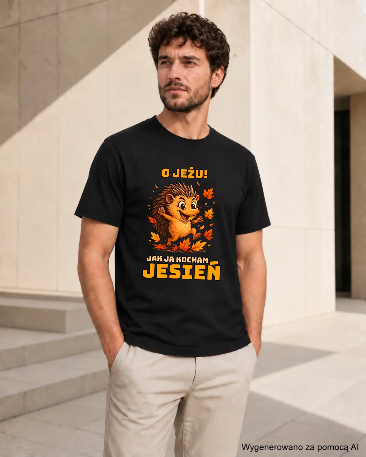 Koszulka męska jesienna - O JEŻU! Jak ja kocham jesień JS31