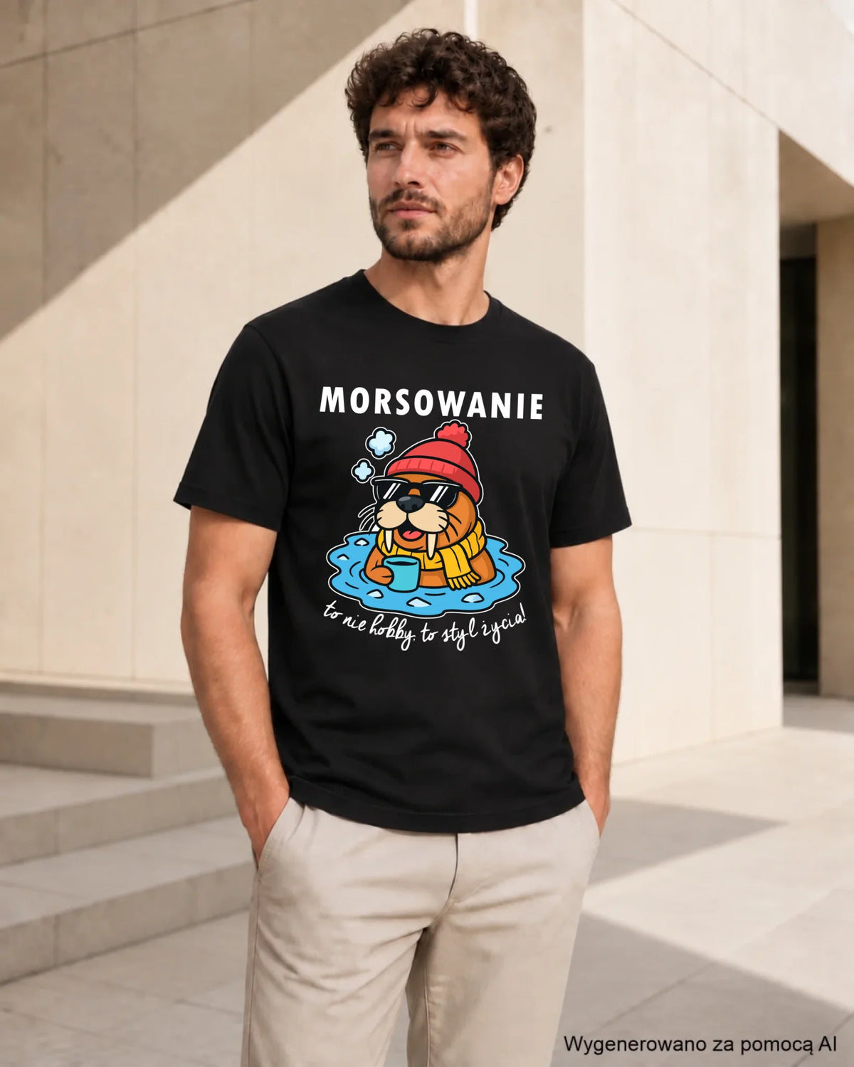Koszulka męska - prezent dla morsa - Morsowanie to styl życia HM10