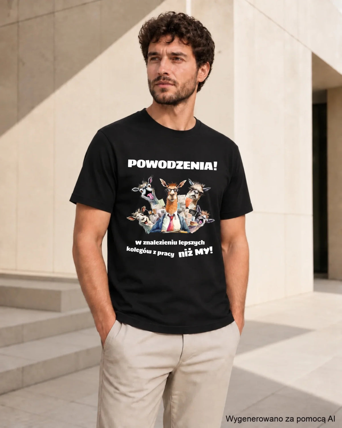 Koszulka męska na odejście z pracy - Powodzenia w znalezieniu lepszych kolegów OP08