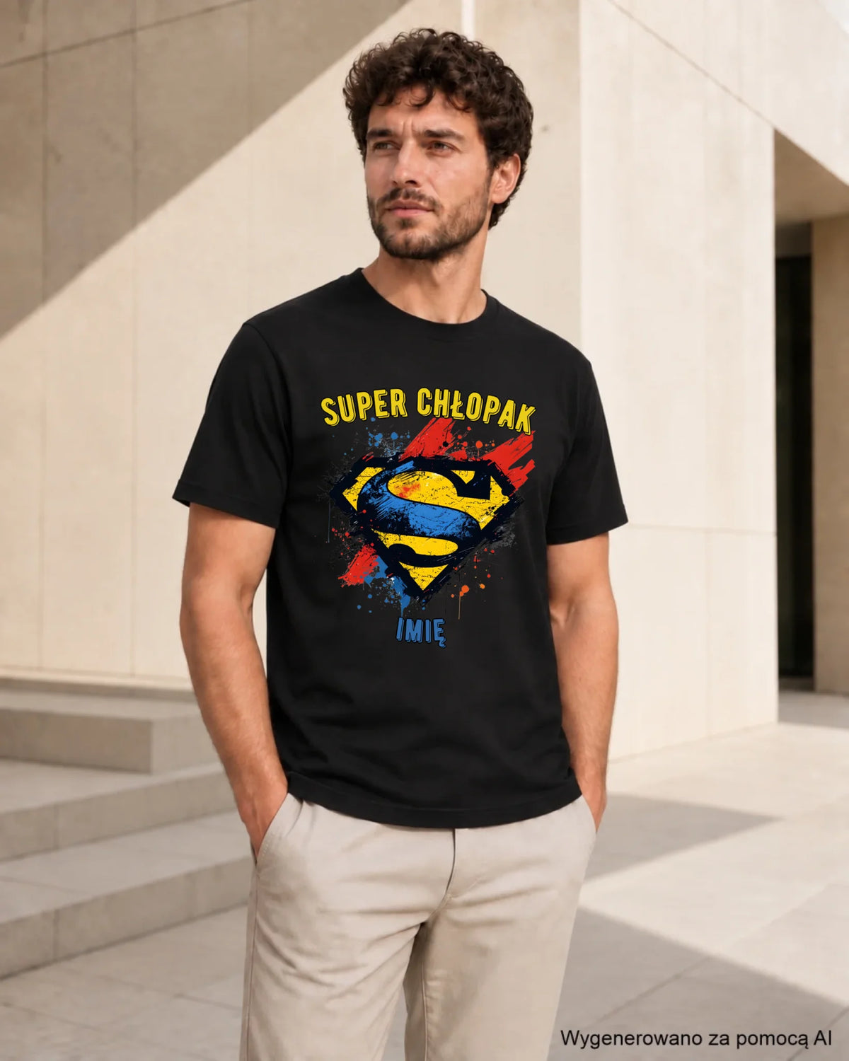 Koszulka męska - prezent na Dzień Chłopaka - Super Chłopak - personalizowana DCH18