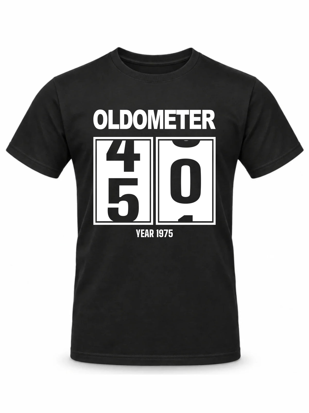 Koszulka męska na urodziny - Oldometer wybierz wiek 20-85 lat