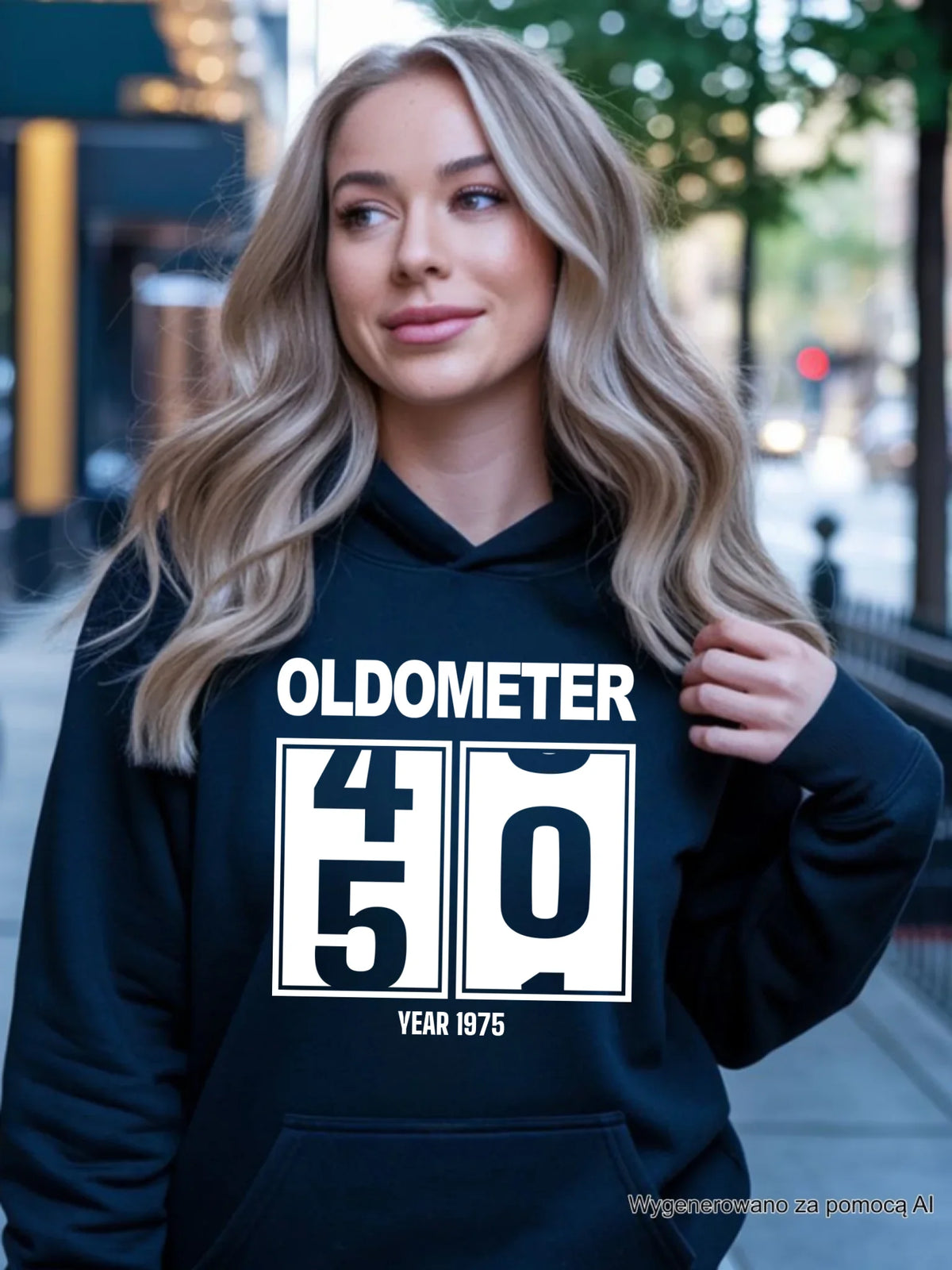 Bluza damska z kapturem na urodziny - Oldometer wybierz wiek 20-85 lat
