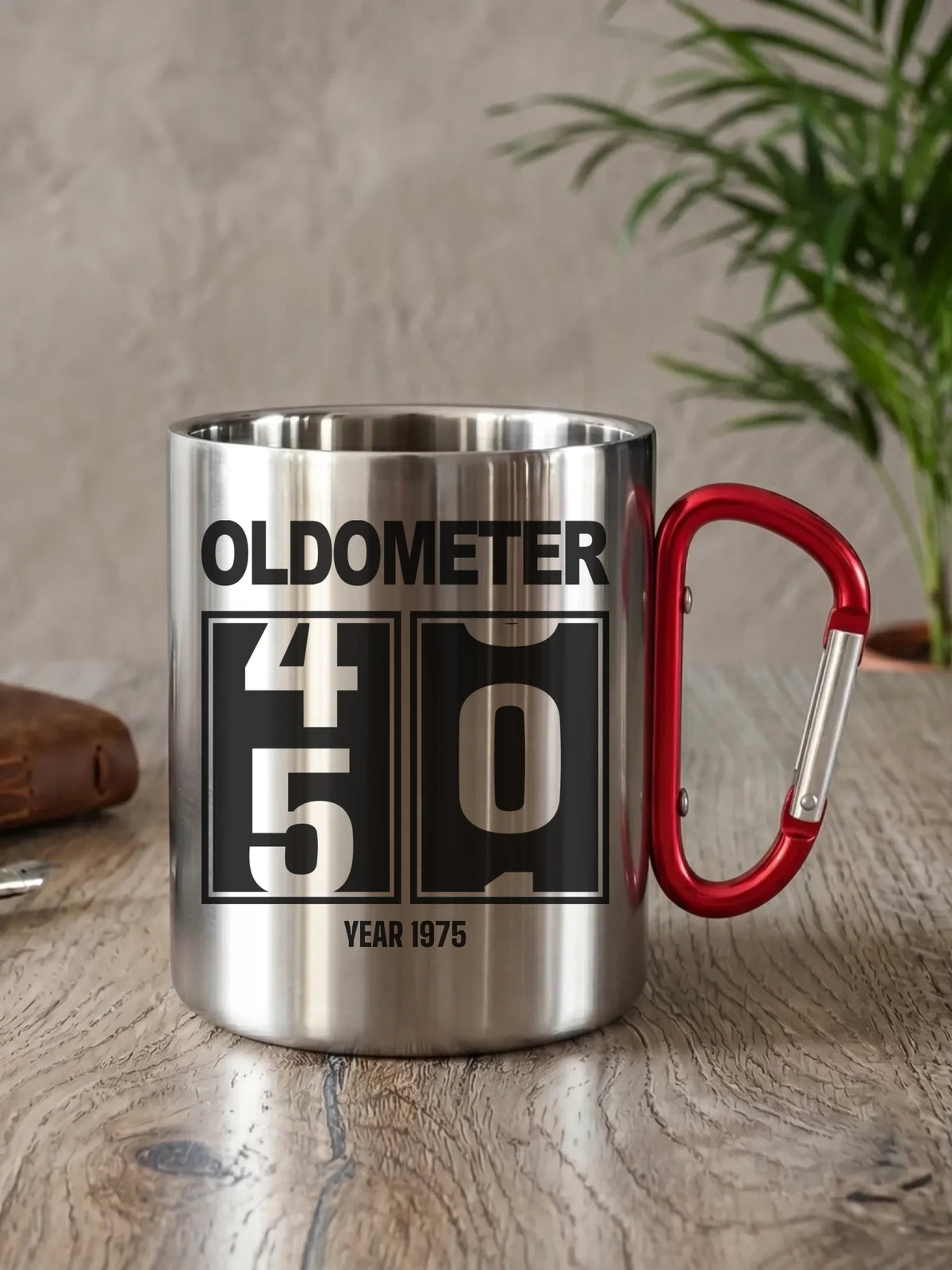 Kubek turystyczny na urodziny - Oldometer wybierz wiek 20-85 lat