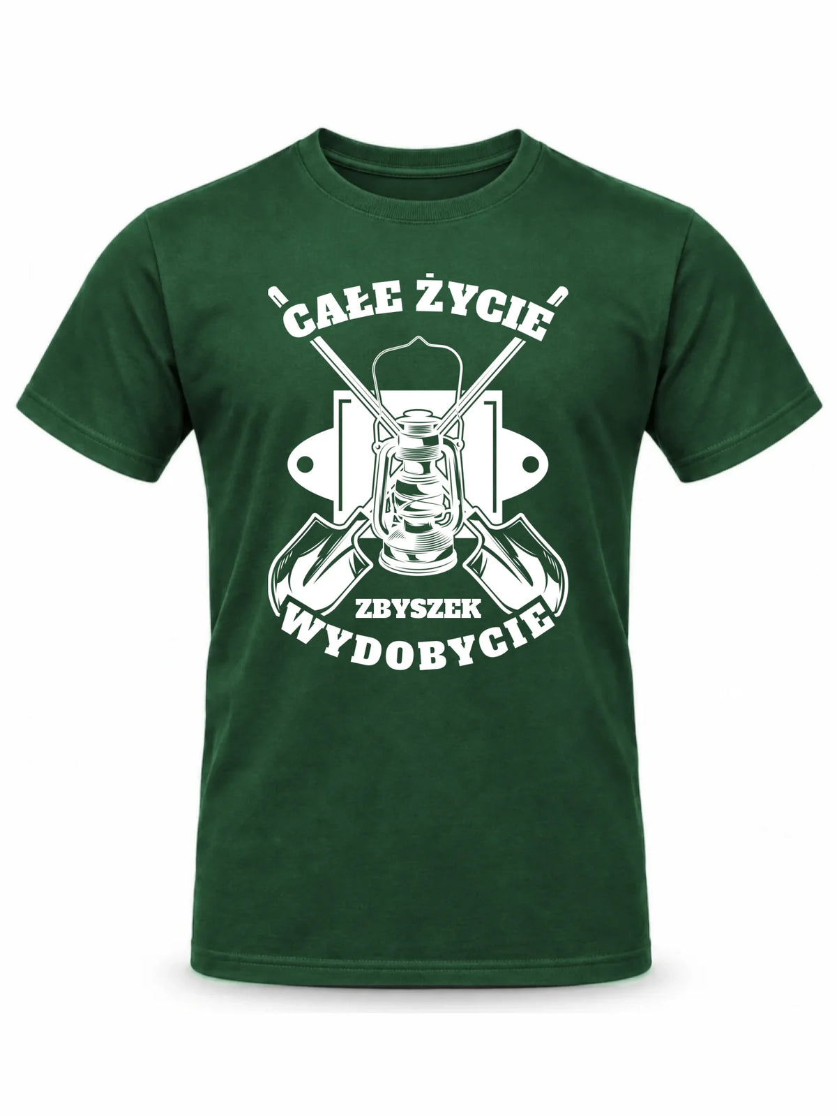 Koszulka męska z imieniem dla górnika - Całe życie wydobycie