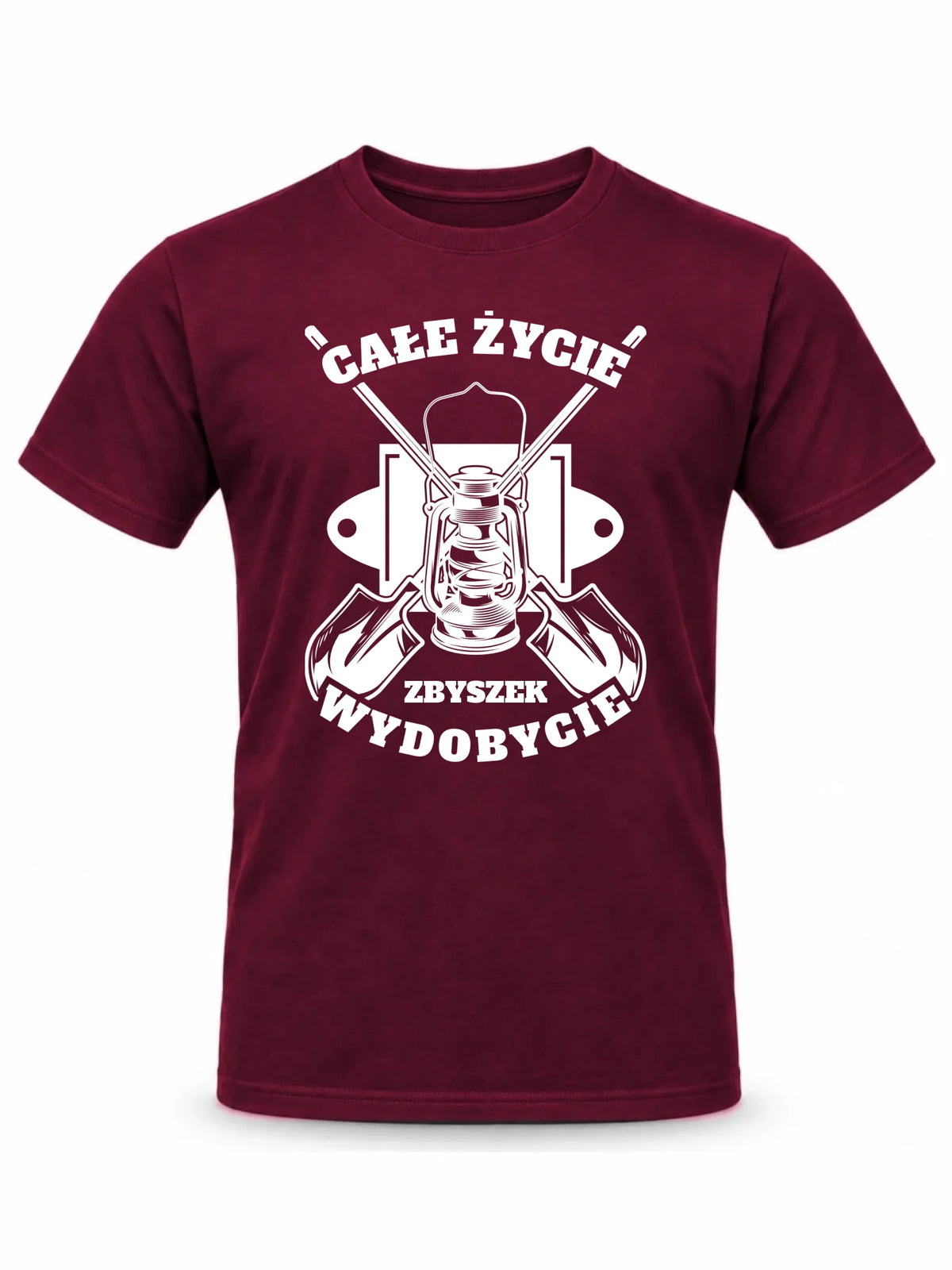 Koszulka męska z imieniem dla górnika - Całe życie wydobycie