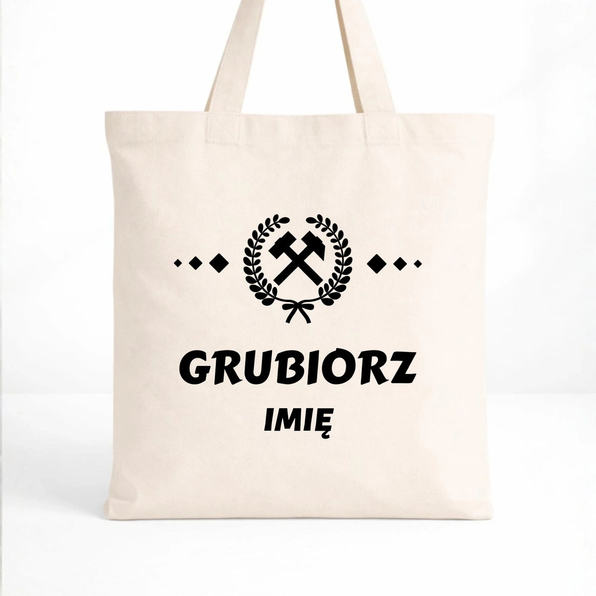 Naturalna torba z imieniem dla górnika - Grubiorz