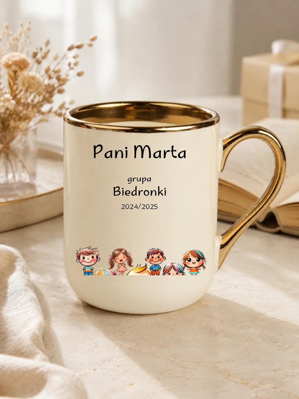 Przedszkolaki | Personalizowany kubek elegant dla nauczycielki N03