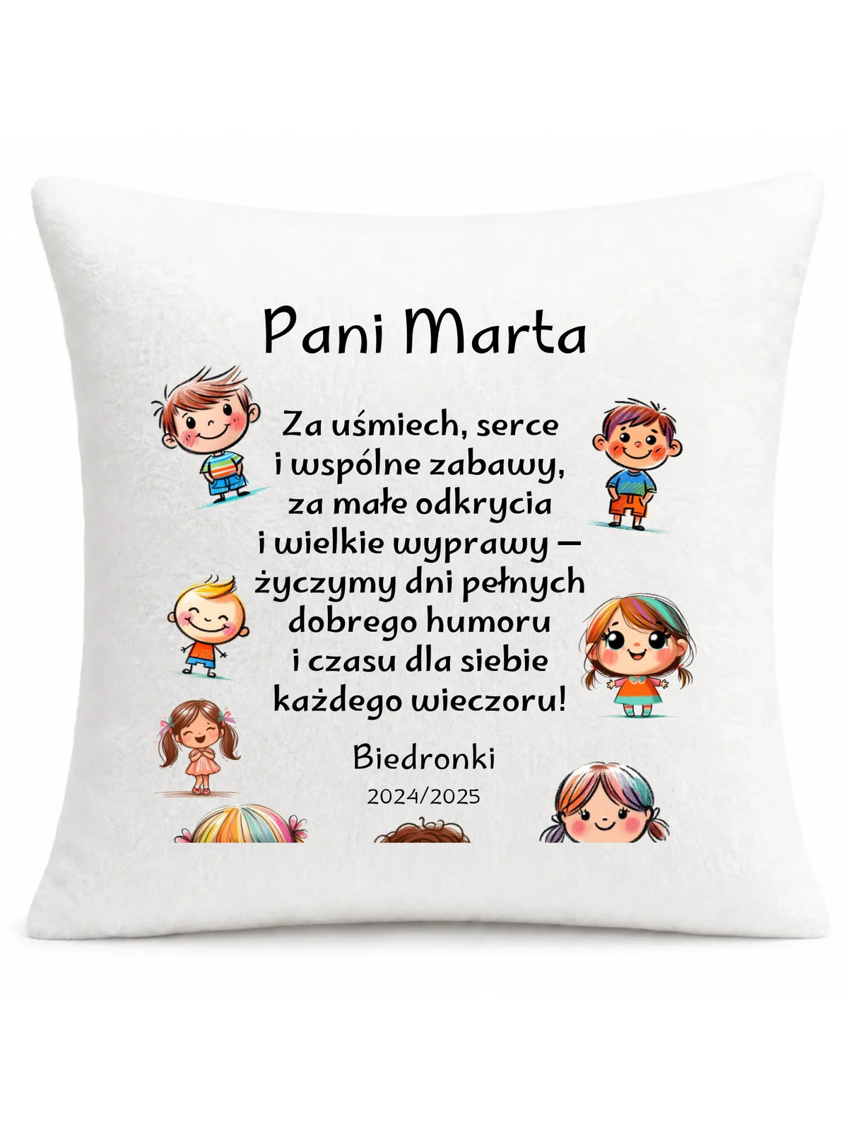 Przedszkolaki | Personalizowana poduszka prezent dla nauczycielki N03