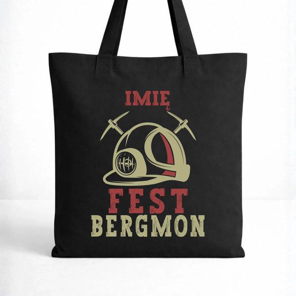 Czarna torba z imieniem dla górnika - Fest Bergmon