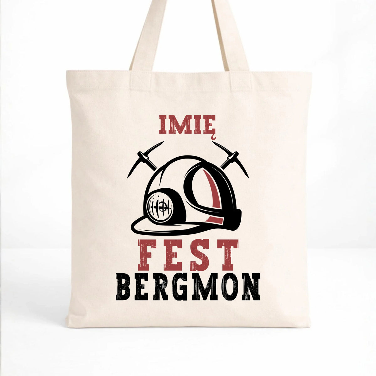 Naturalna torba z imieniem dla górnika - Fest Bergmon