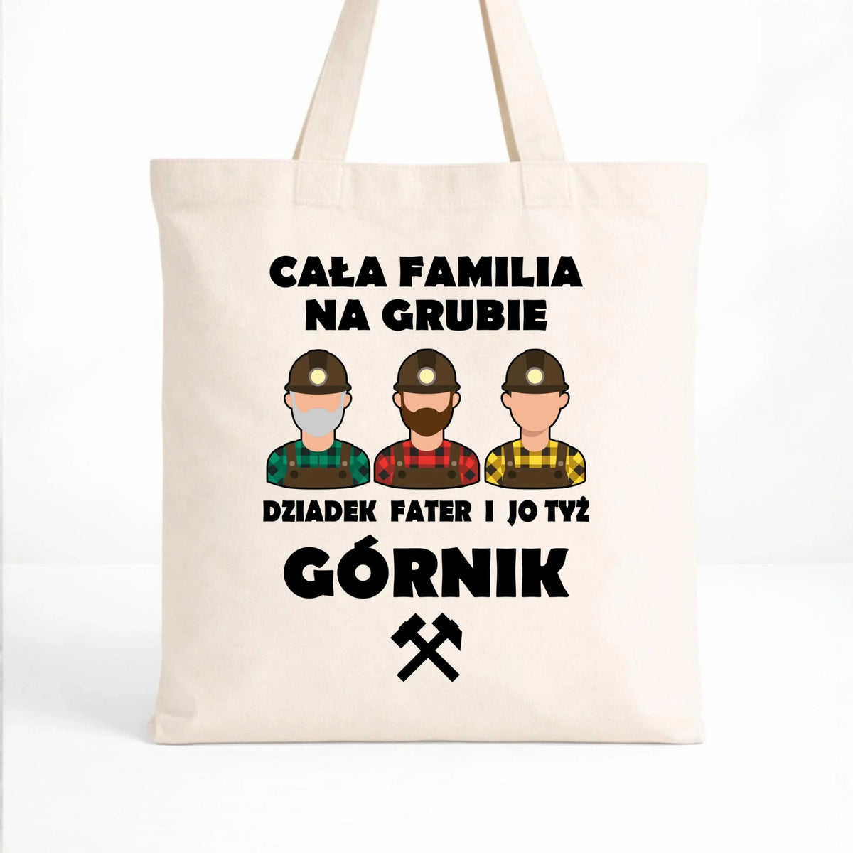 Naturalna torba dla górnika - Cała familia na grubie
