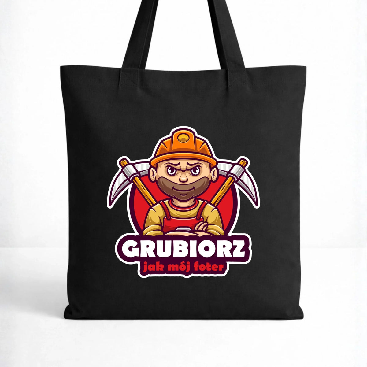 Czarna torba dla górnika - Grubiorz jak mój foter