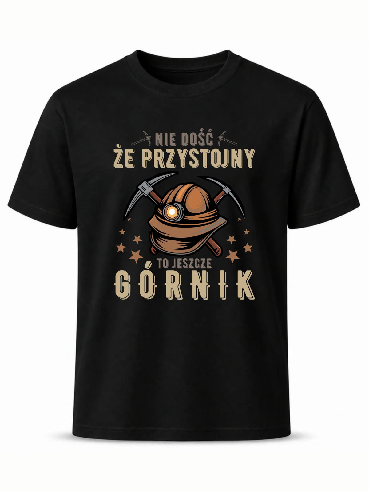 Czarna koszulka dla górnika - Nie dość że przystojny to jeszcze górnik