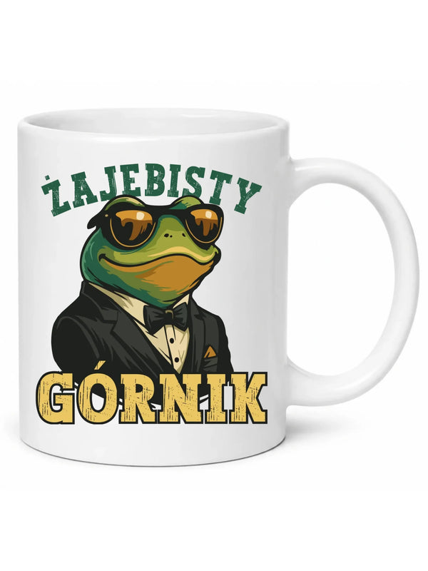 Biały kubek dla górnika - Żajebisty Górnik