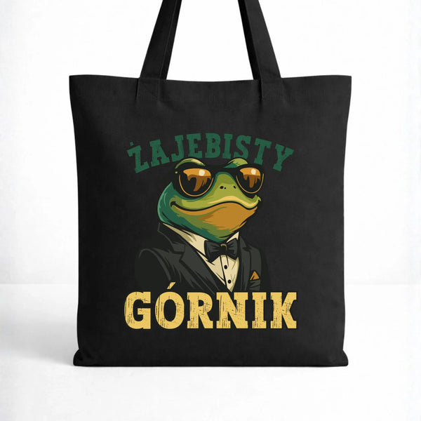 Czarna torba bawełniana dla górnika - Żajebisty Górnik