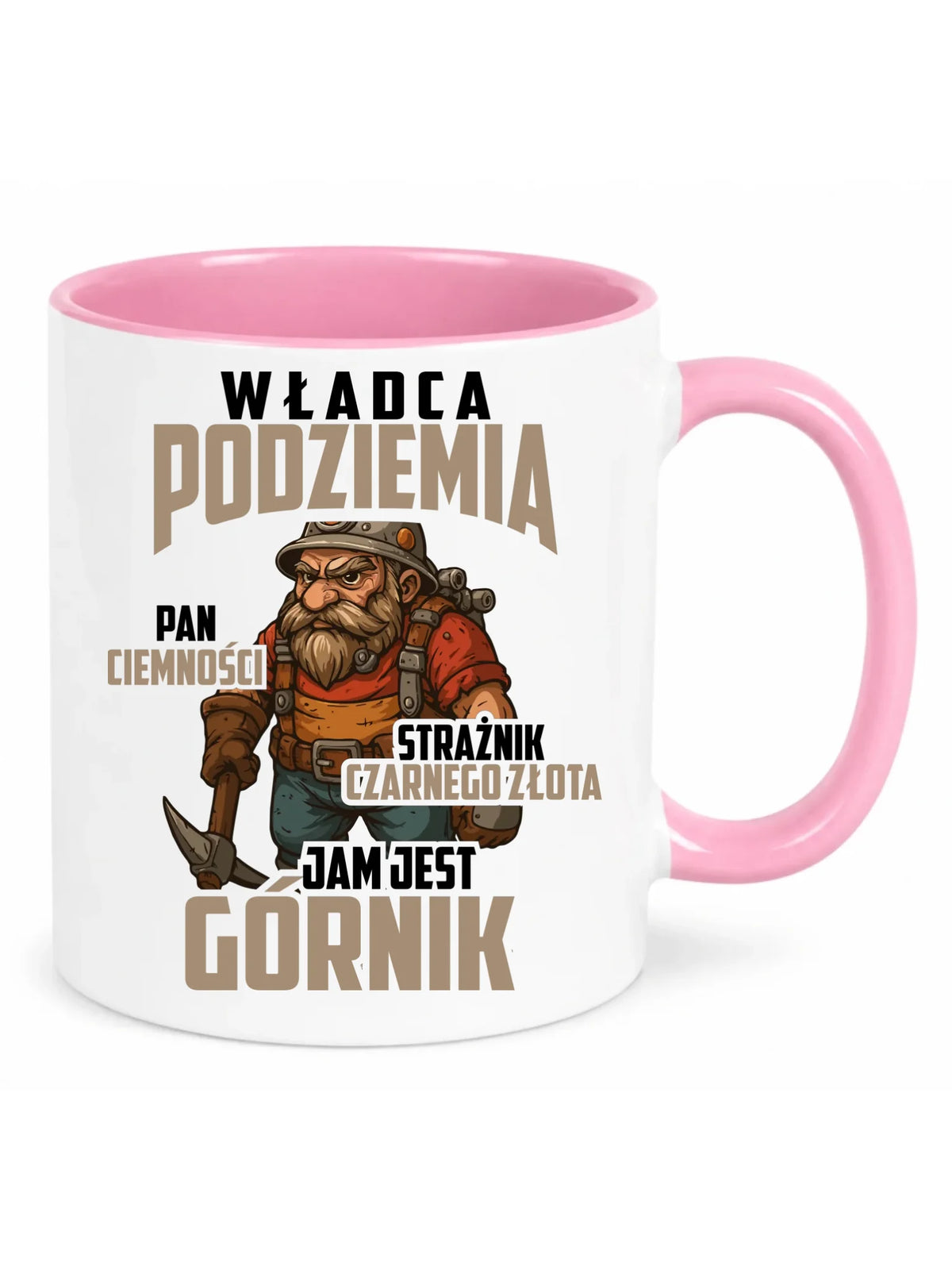 Kubek z różowym środkiem dla górnika - Strażnik czarnego złota