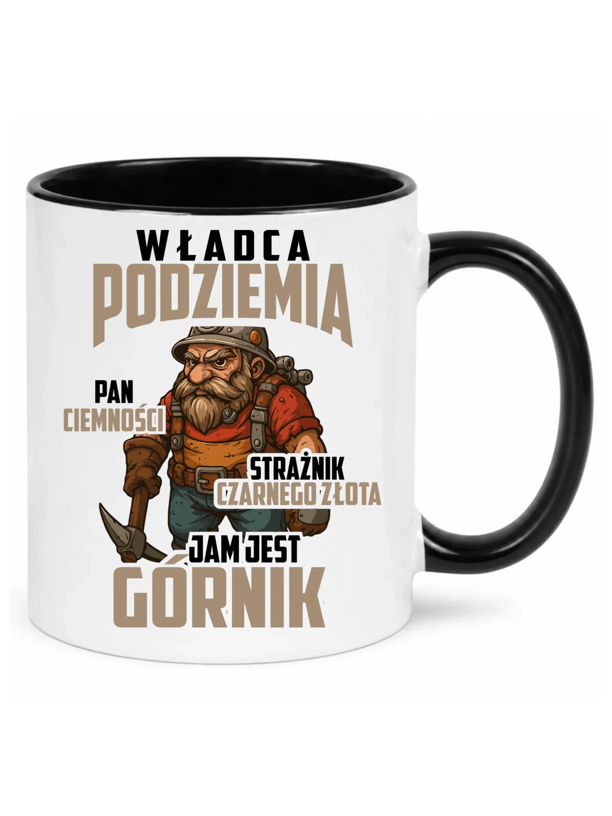 Kubek z czarnym środkiem dla górnika - Strażnik czarnego złota