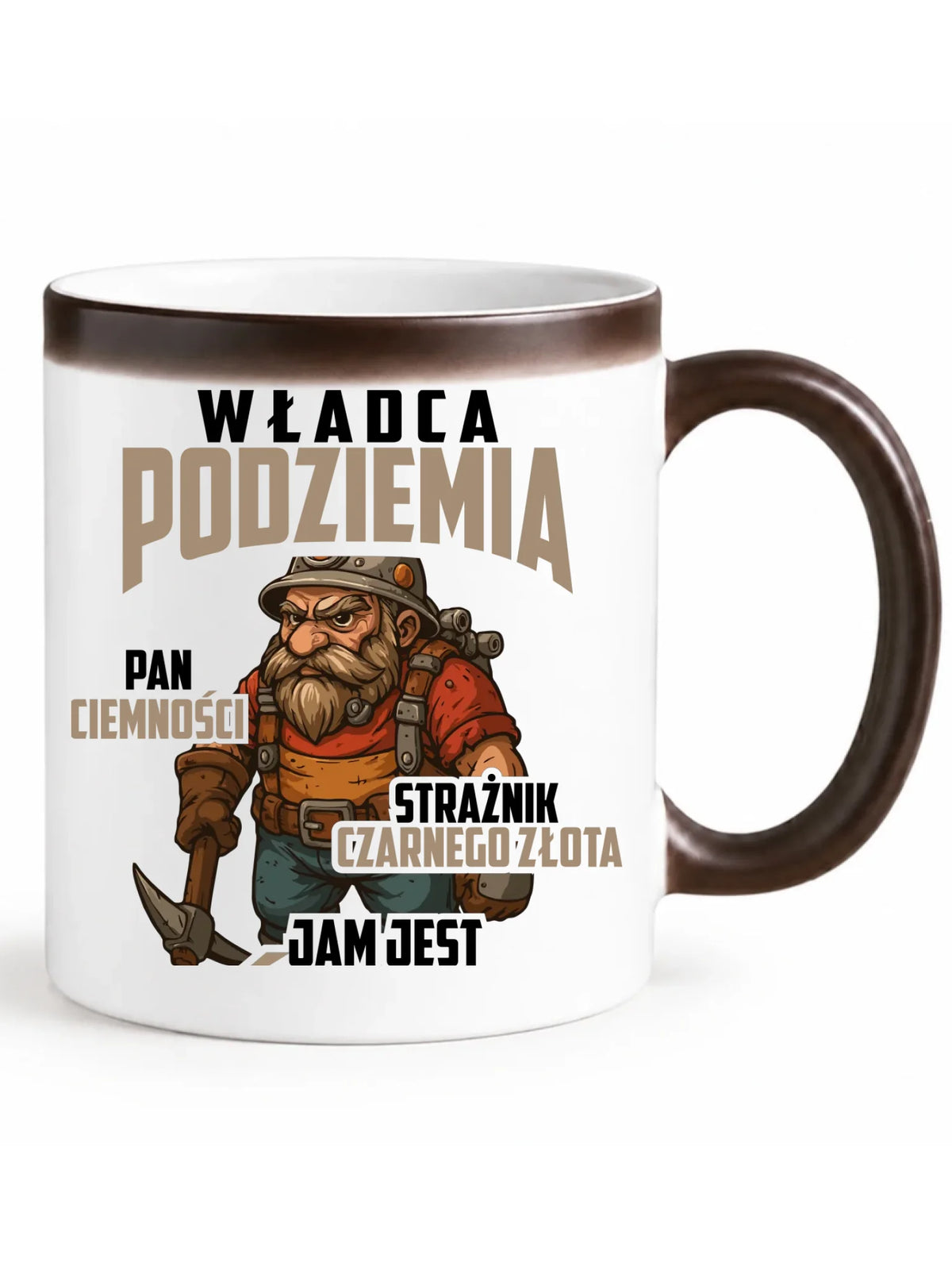 Czarny magiczny kubek dla górnika - Strażnik czarnego złota