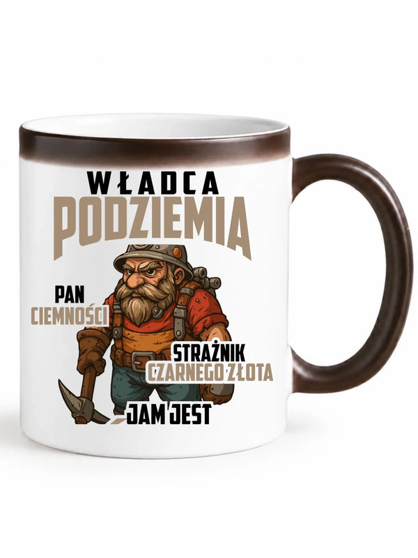 Czarny magiczny kubek dla górnika - Strażnik czarnego złota