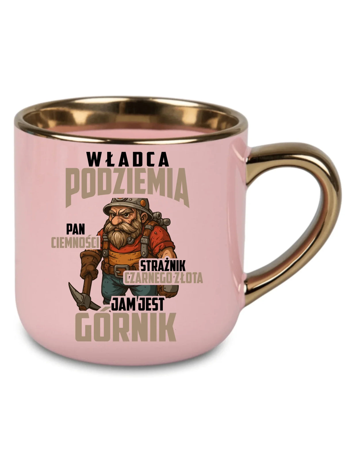 Kubek ze złotym rantem dla górnika - Strażnik czarnego złota