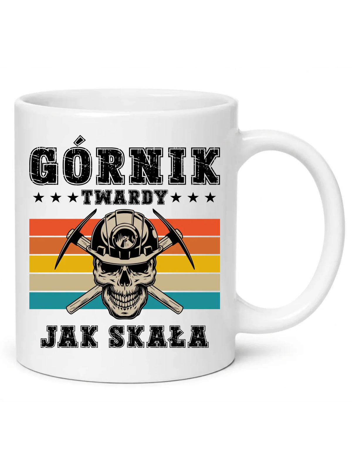 Kubek z nadrukiem dla górnika - Twardy jak skała