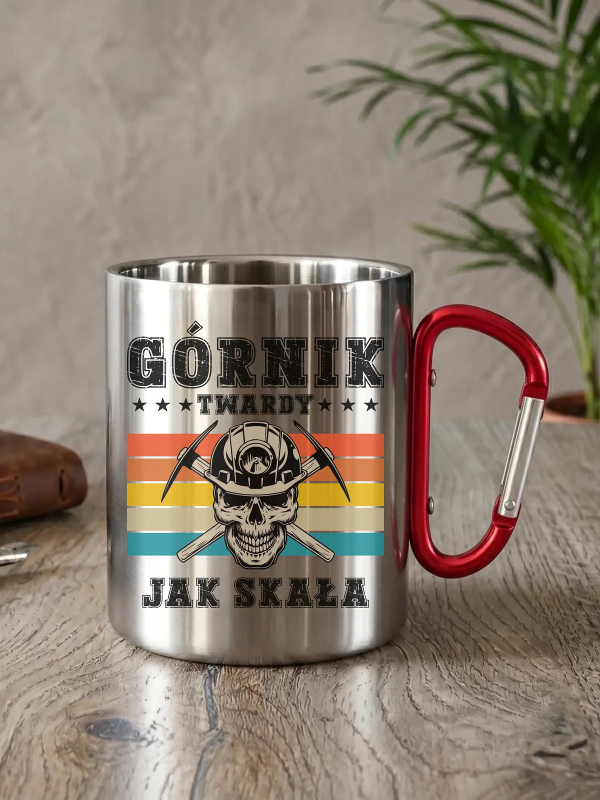 Kubek turystyczny dla górnika - Twardy jak skała
