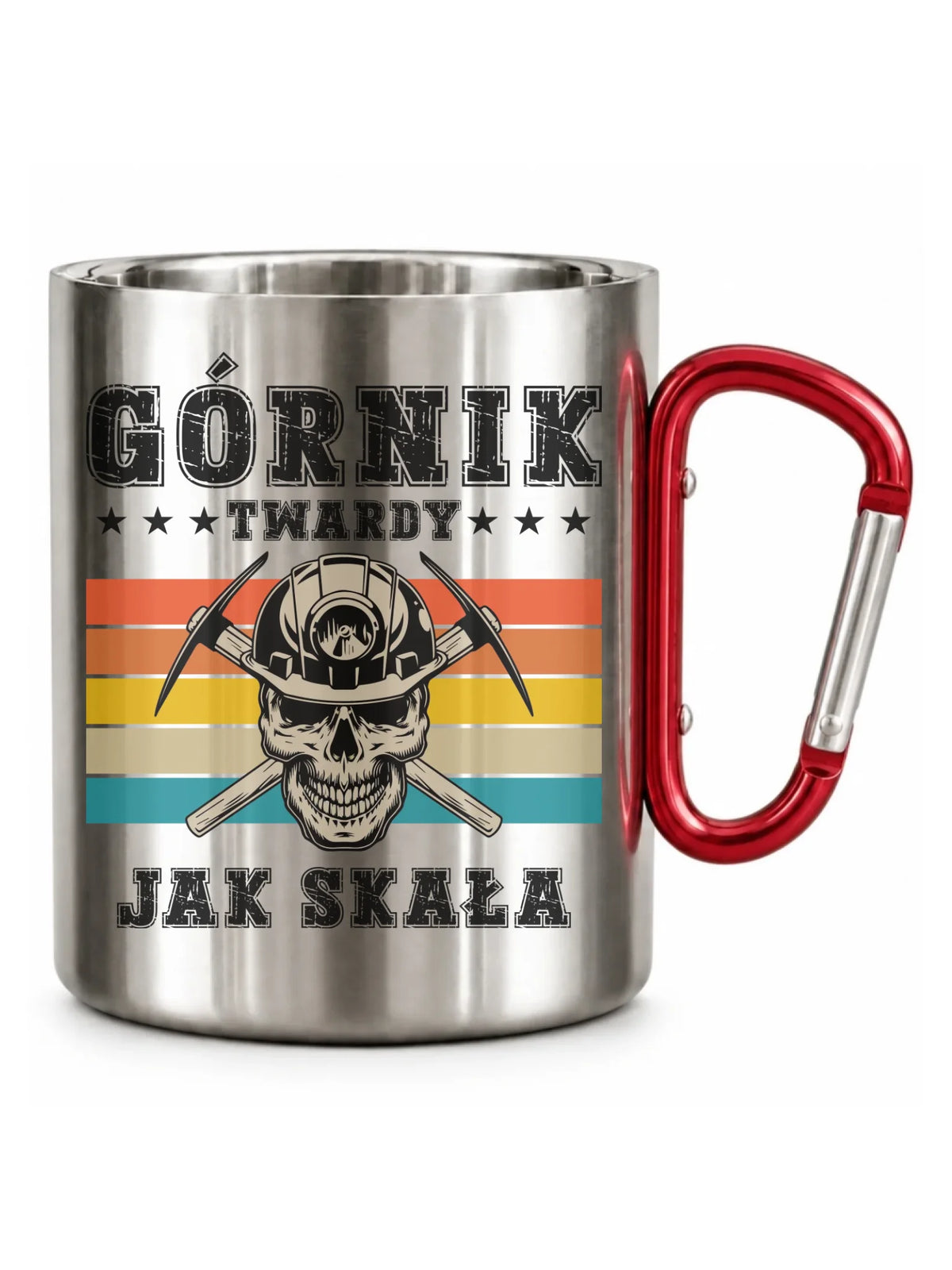 Kubek turystyczny dla górnika - Twardy jak skała