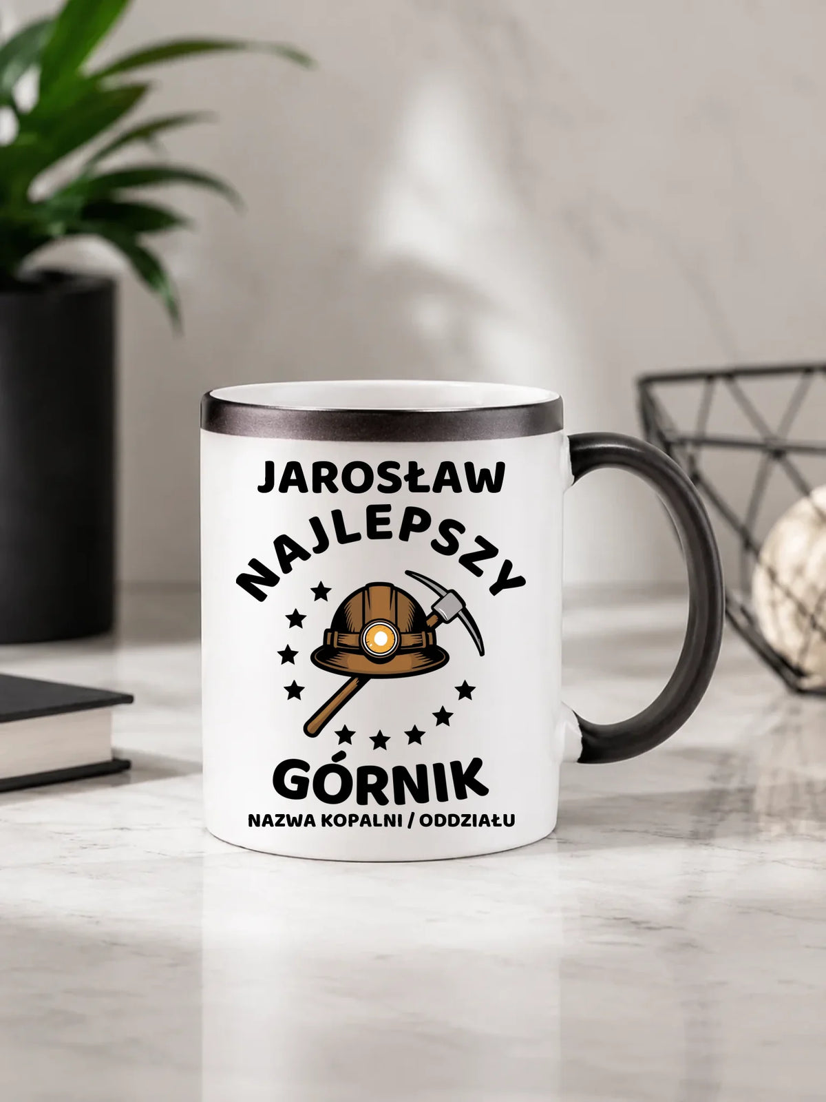 Kubek magiczny z imieniem dla górnika - Najlepszy Górnik