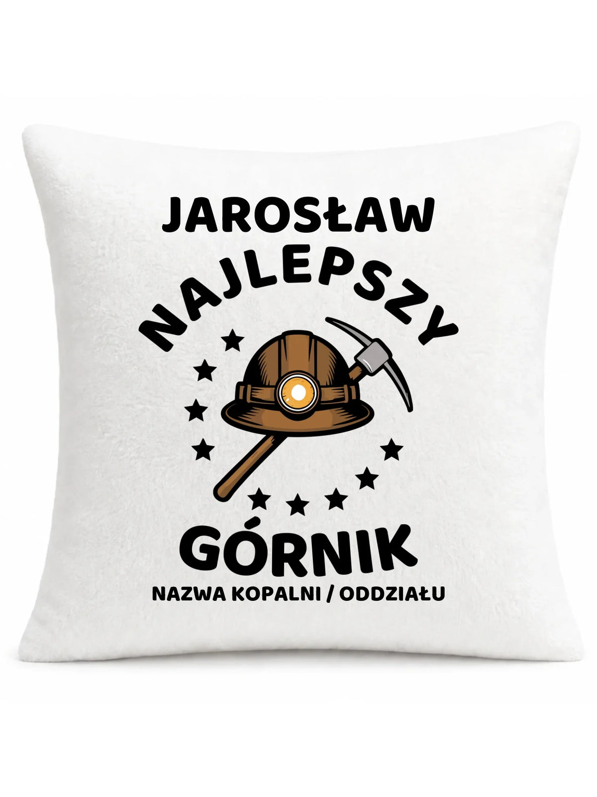 Pluszowa poduszka z imieniem dla górnika - Najlepszy Górnik