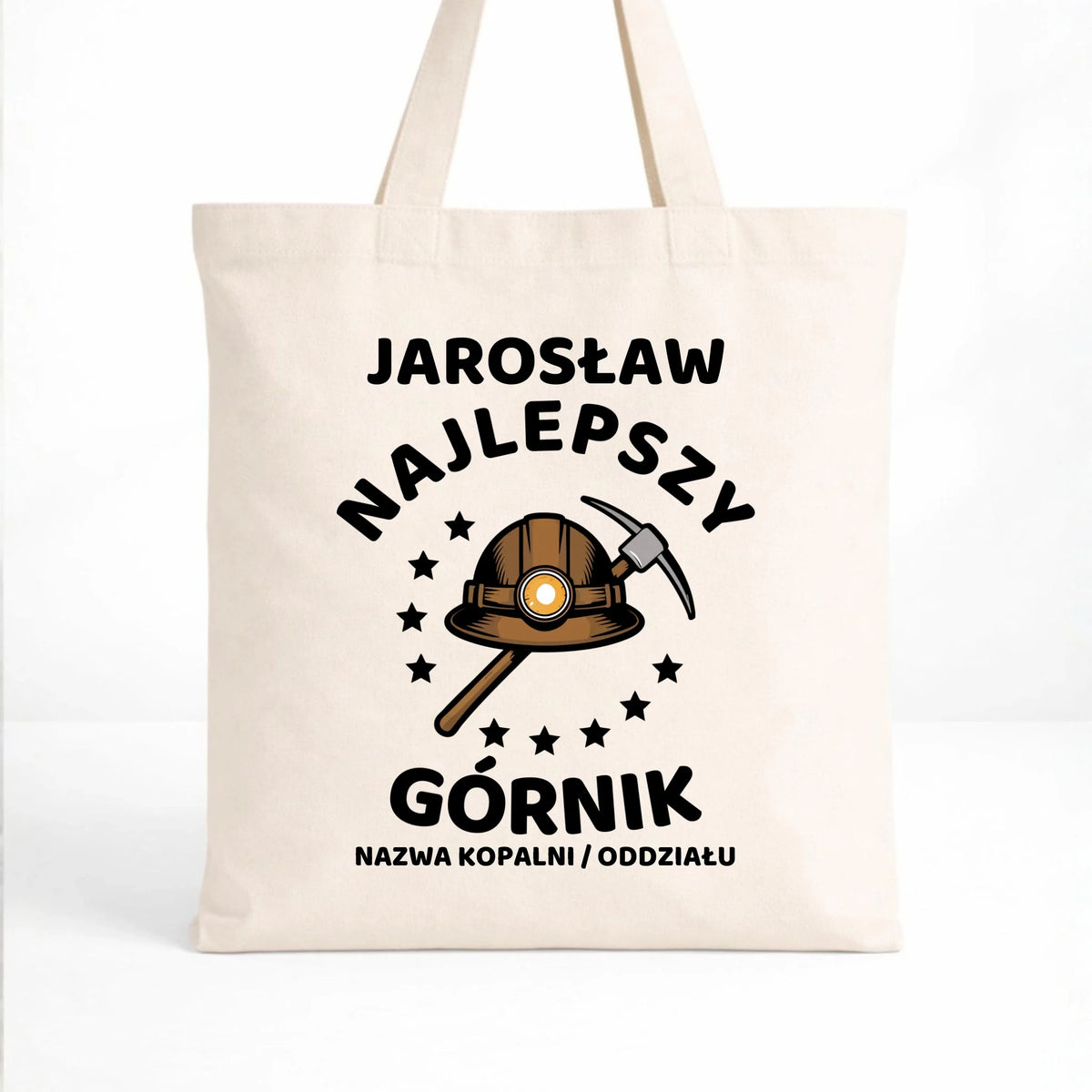 Naturalna torba z imieniem dla górnika - Najlepszy Górnik