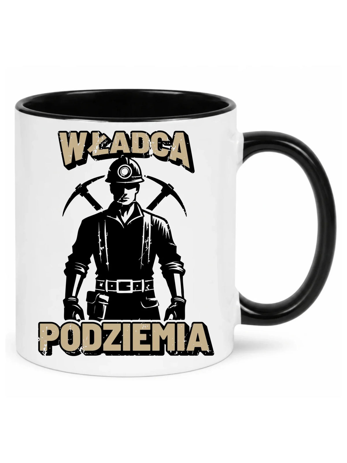 Kubek z czarnym środkiem dla górnika - Władca Podziemia