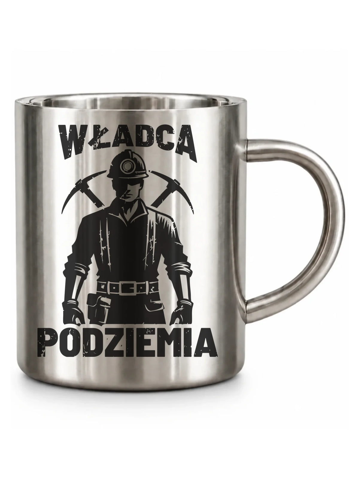 Metalowy kubek turystyczny dla górnika - Władca Podziemia