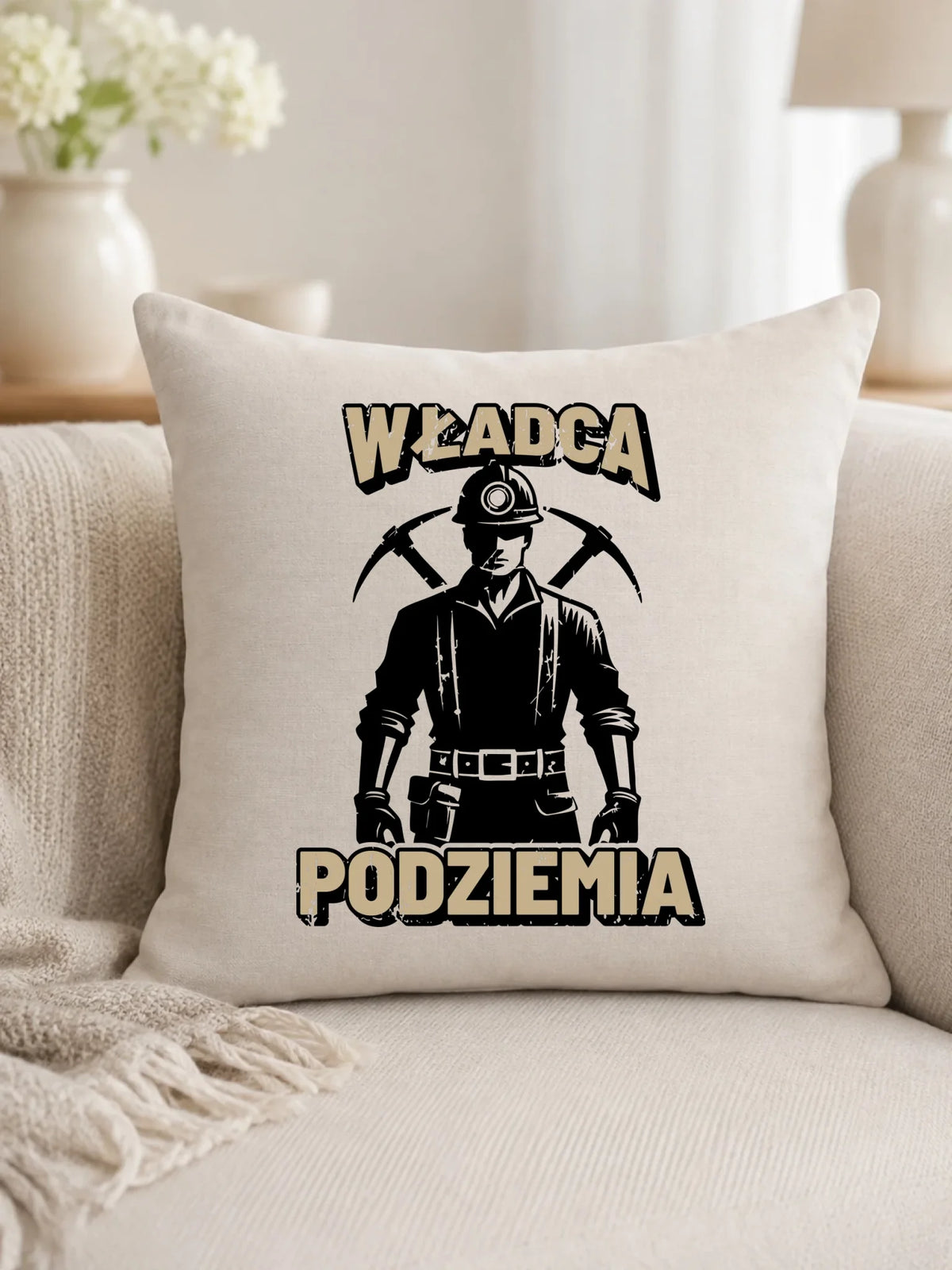 Prezent na Barbórkę poduszka z nadrukiem - Władca Podziemia
