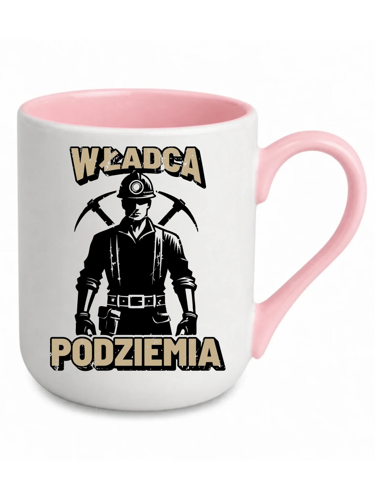 Kubek elegant z różowym środkiem dla górnika - Władca Podziemia
