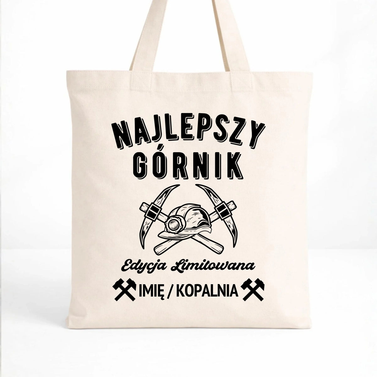 Naturalna torba z imieniem dla górnika - Edycja Limitowana