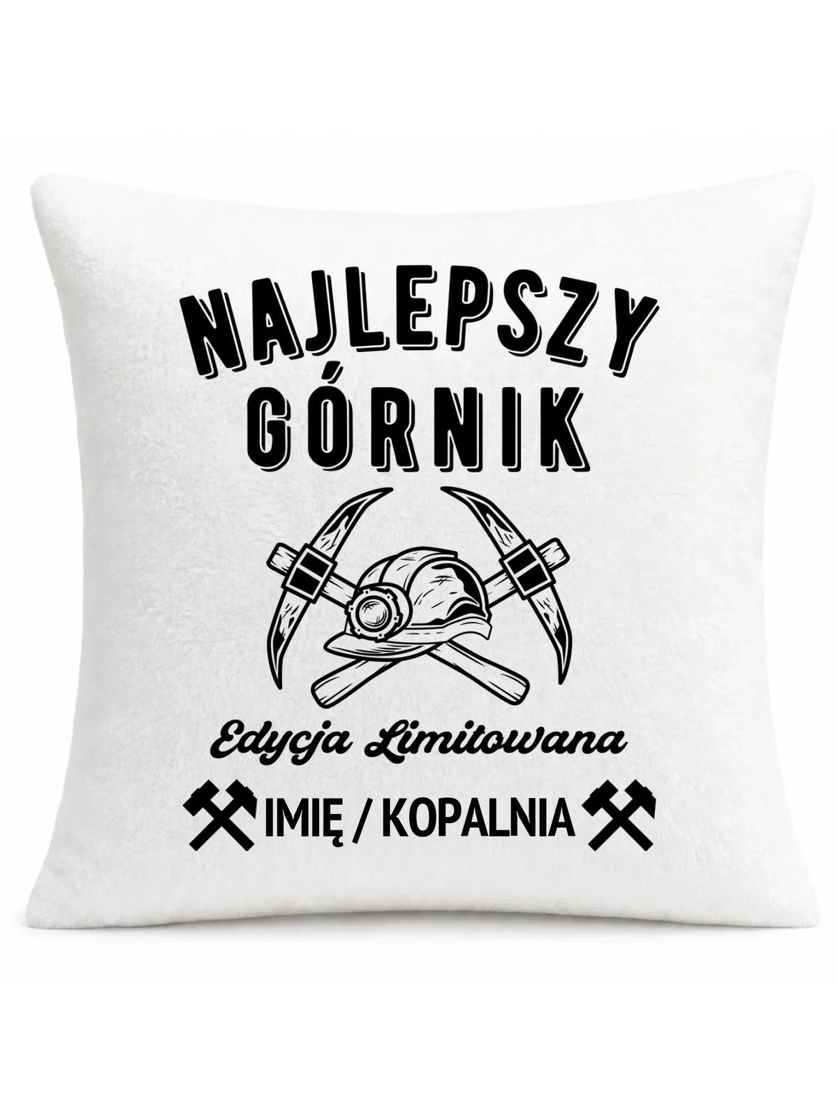 Pluszowa poduszka z imieniem dla górnika - Edycja Limitowana