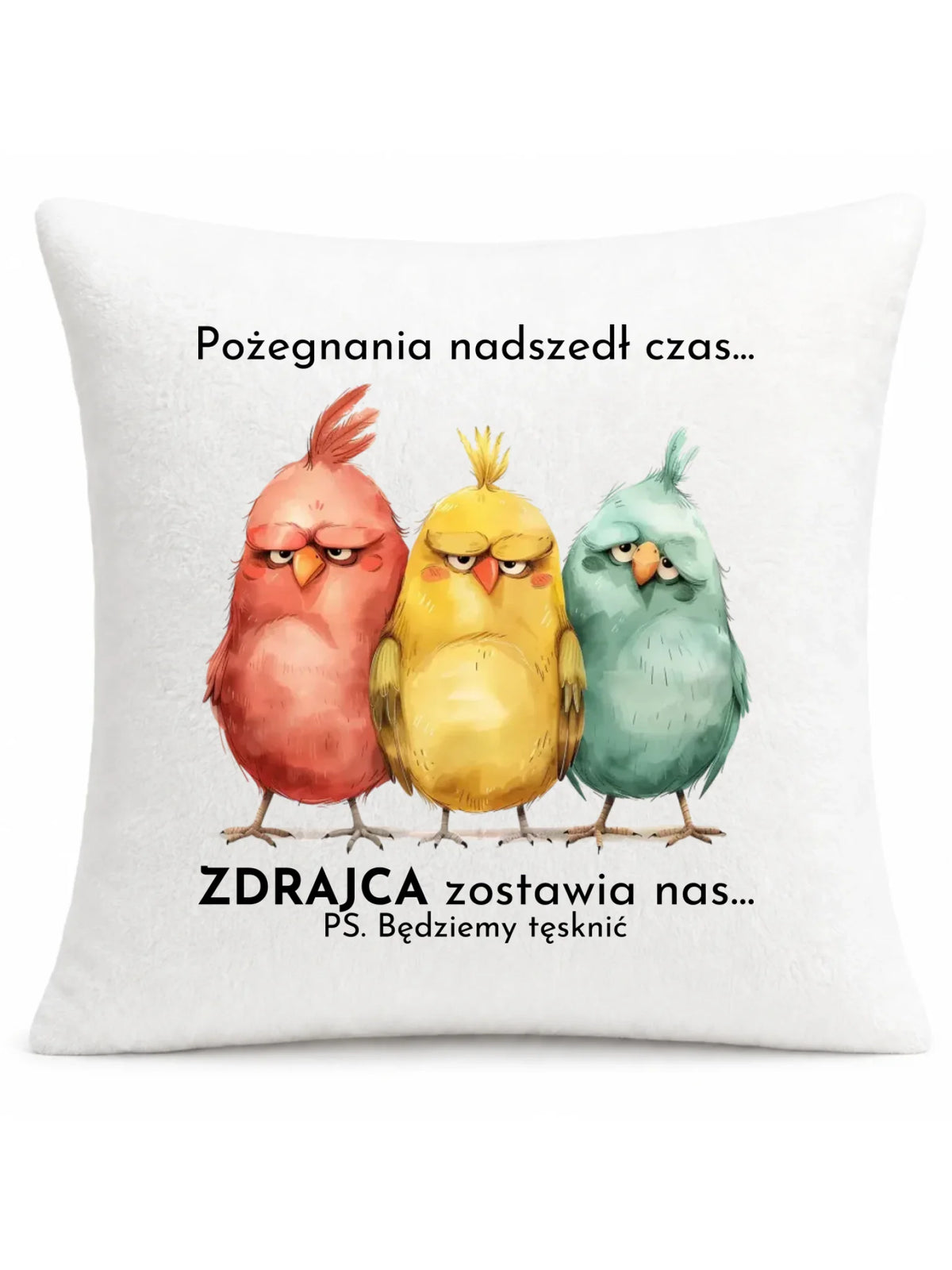 Pluszowa poduszka na odejście z pracy - Pożegnania nadszedł czas