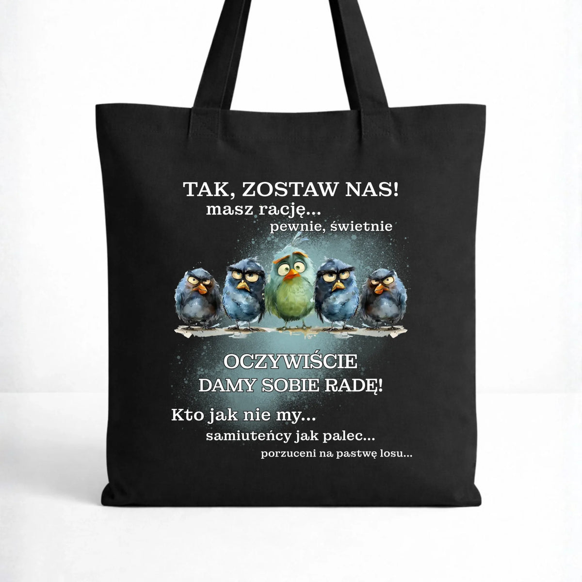 Czarna torba na odejście z pracy - Tak, zostaw nas!