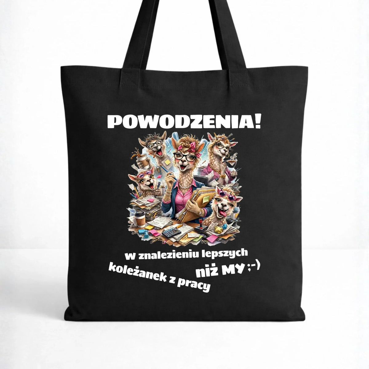 Czarna torba dla współpracownika - Powodzenia w znalezieniu lepszych koleżanek