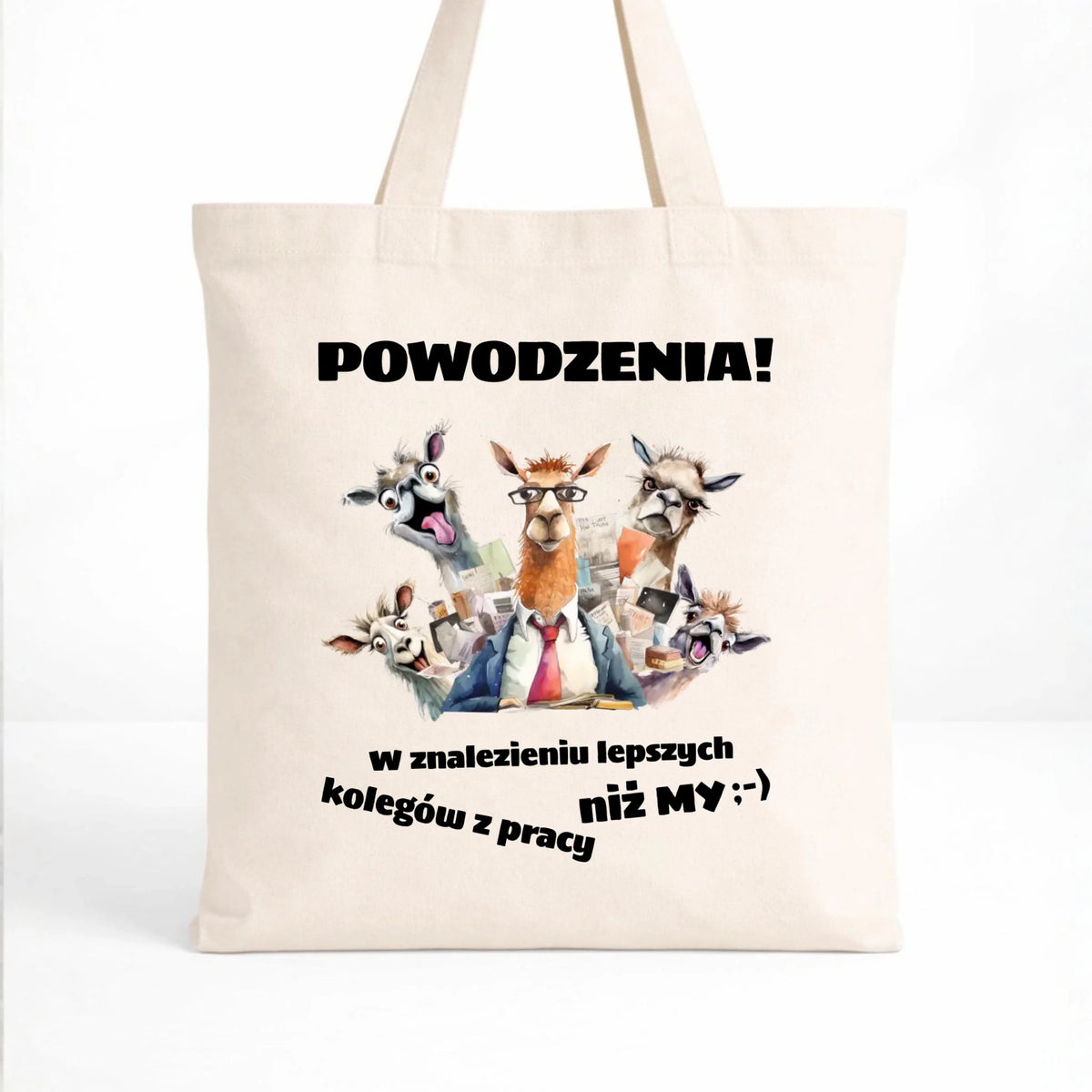 Torba w kolorze naturalnym dla współpracownika - Powodzenia w znalezieniu lepszych kolegów
