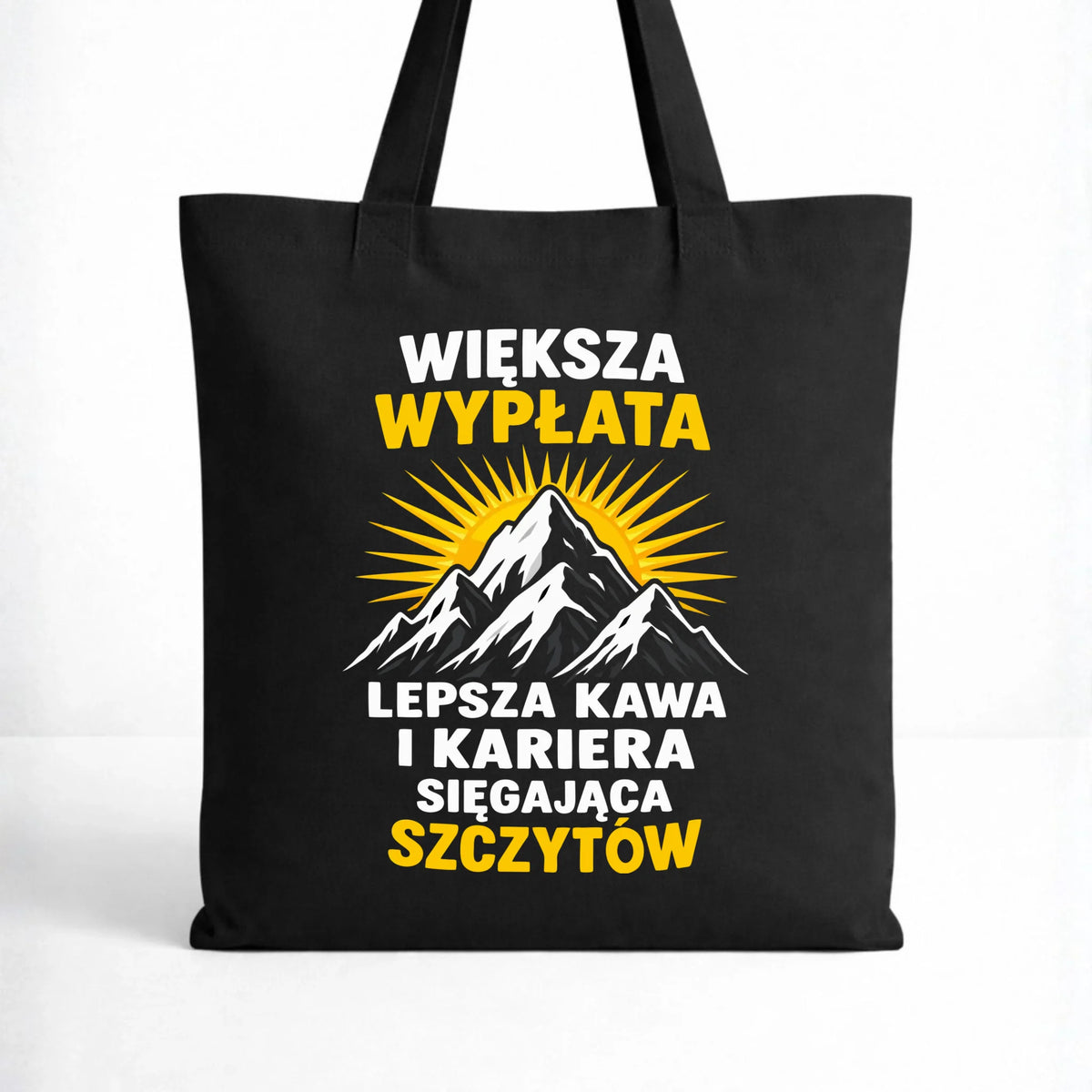 Czarna torba dla koleżanki z pracy - Większa wypłata, lepsza kawa