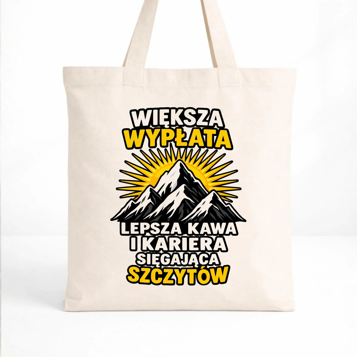 Torba w kolorze naturalnym dla koleżanki z pracy - Większa wypłata, lepsza kawa