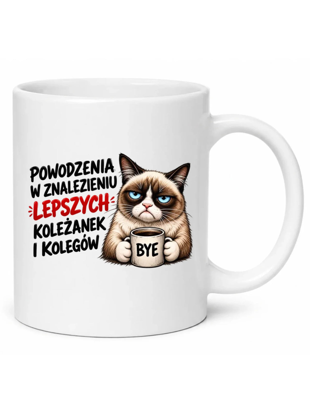 Biały kubek dla współpracownika - Lepszych koleżanek i kolegów