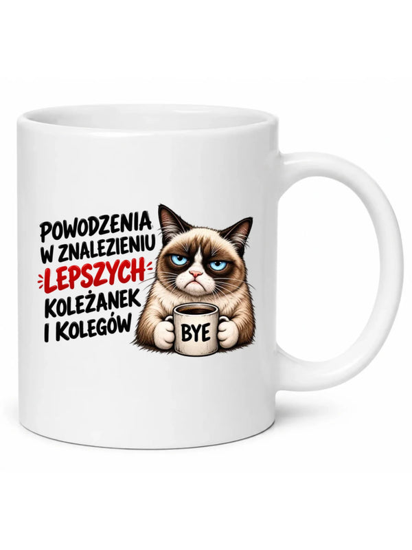 Biały kubek dla współpracownika - Lepszych koleżanek i kolegów