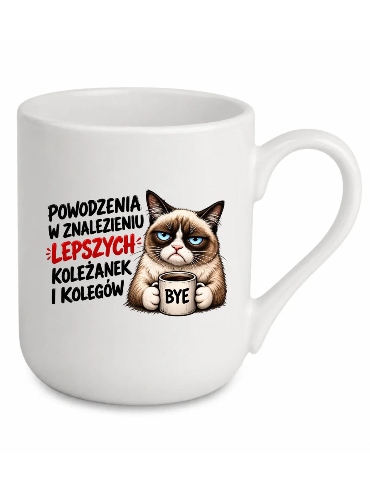 Biały kubek elegant dla współpracownika - Lepszych koleżanek i kolegów