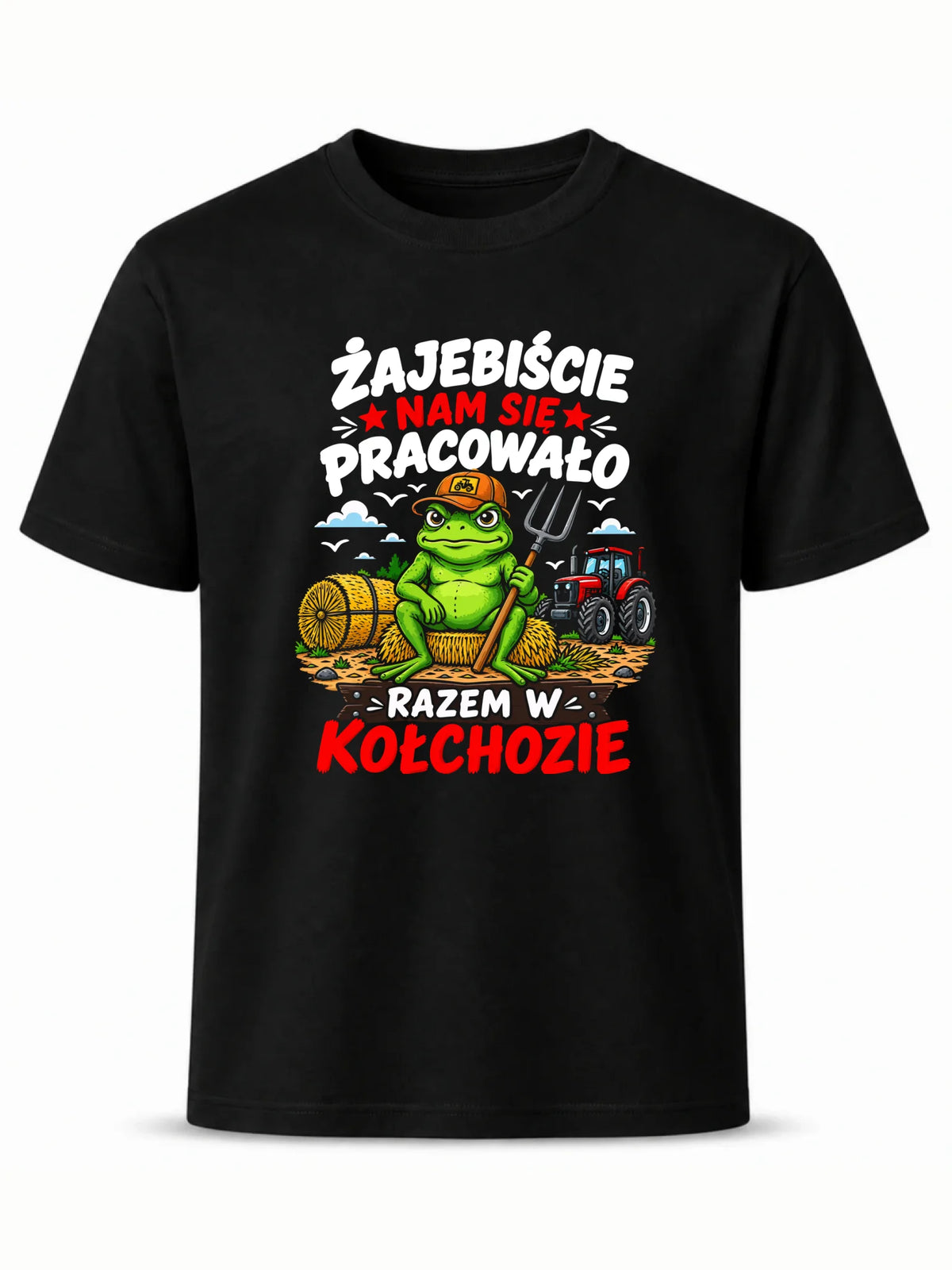 Czarna koszulka na odejście z pracy - Razem w kołchozie