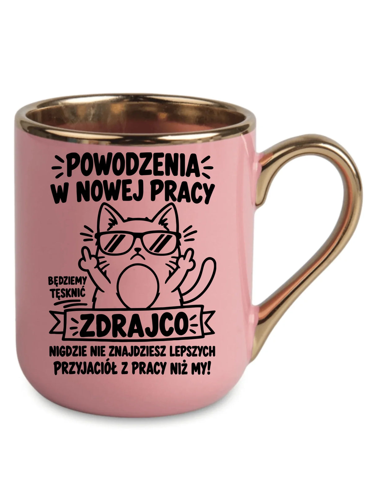 Kubek elegant na odejście z pracy - Powodzenia w nowej pracy, zdrajco!