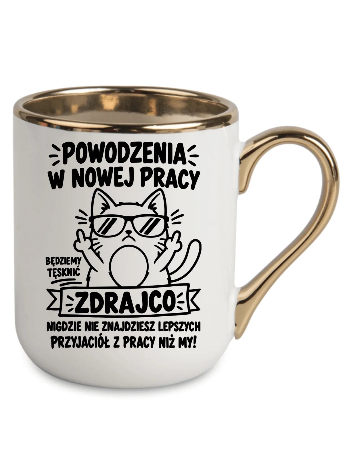 Kubek elegant na odejście z pracy - Powodzenia w nowej pracy, zdrajco!